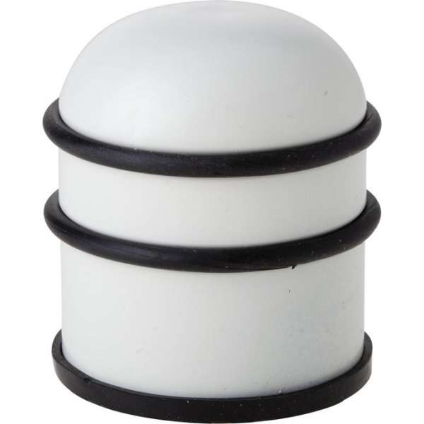 Deurstopper rond metaal/rubber 7 cm - Deurstop/deurvastzetter