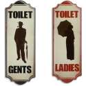 MadDeco - metalen - toilet - borden - gents - ladies - set