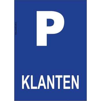 Bordje - Parkeren - Klanten