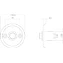Intersteel Deurbel rond schroefmodel messing ongelakt