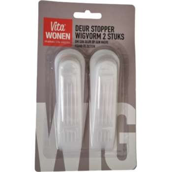 Deurstopper | 2 stuks | Wit | Deurstop | Wigwam stopper