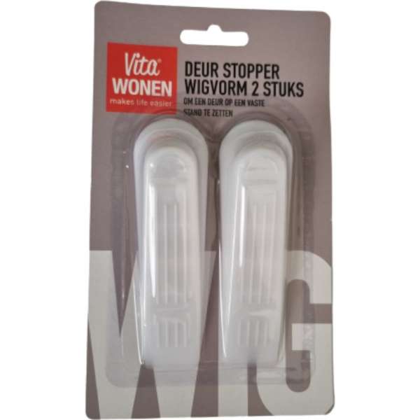 Deurstopper | 2 stuks | Wit | Deurstop | Wigwam stopper