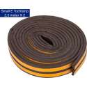 KD | Small E Tochtstrip | 2,5 meter X 2 | Water, vocht en wind werend | Bruin Tochtband