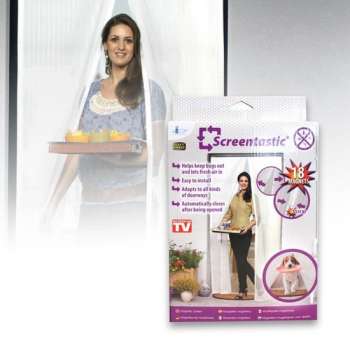 Screentastic - Magnetische hordeur - Lamellenhor voor deuren - 266 x 99 cm