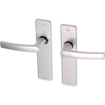 Wovar Deurkruk met blind schild aluminium blokmodel - Per Set