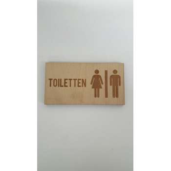 Bordje Toiletten pictogram man/vrouw - klein