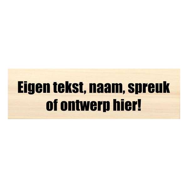 populieren plank te personaliseren met naam, eigen tekst of eigen ontwerp - naambord - bewegwijzering 37x10cm