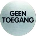 Pictogram|Deurbordje|Geen toegang | RVS | Durable