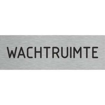 Deurbordje - wachtruimte bord - bordje - wachtruimte - rechthoekig met RVS look