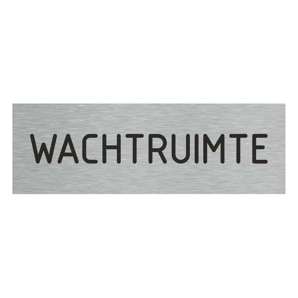 Deurbordje - wachtruimte bord - bordje - wachtruimte - rechthoekig met RVS look