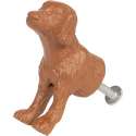 Clayre & Eef Deurknop Hond 5*4 cm Bruin Aluminium Meubelknop