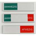 Schuifbordje aanwezig - afwezig De-Luxe Aluminium - 28 mm x 100 mm x 5 mm - Bevestiging 3M plakstrip - Promessa-Design.