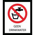 Bord ISO7010 Verboden Geen drinkwater 20 x 24 cm