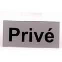 Privé Deurbordje helder acrylaat - 60 mm x 130 mm - Bevestiging 3M plakstrip - Promessa-Design.