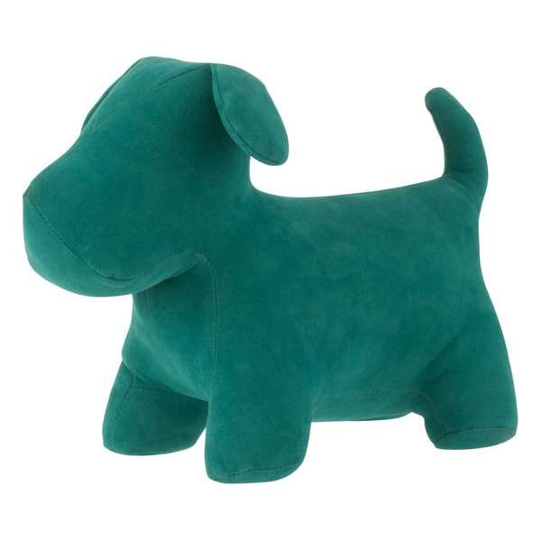 J-Line Hond Deurstop Mat Fluweel Groen Medium