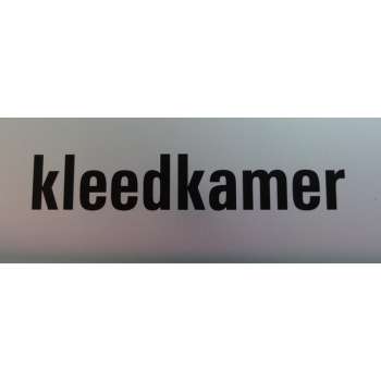 Aluminium deurbordje tekst: kleedkamer Zelfklevend | 130x50x0,5 mm | deur bordje kleedkamer