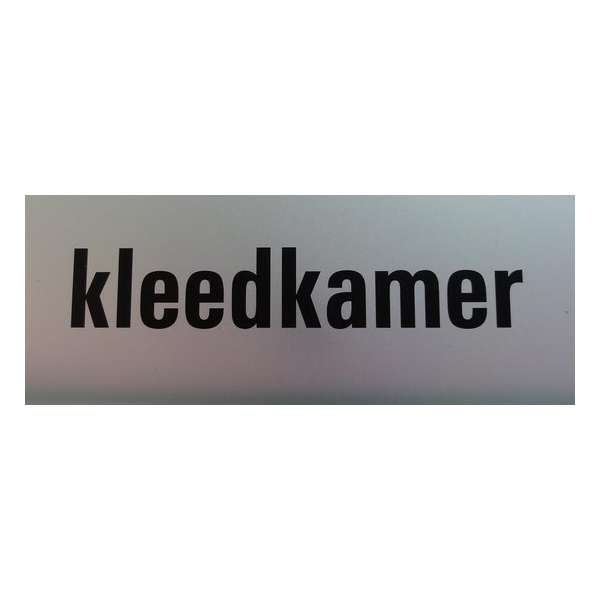 Aluminium deurbordje tekst: kleedkamer Zelfklevend | 130x50x0,5 mm | deur bordje kleedkamer