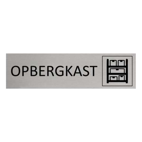 Aluminium Deurbordje Opbergkast 165x45mm met tape