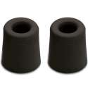 4x stuks deurstopper / deurstoppers rubber zwart 4,8 x 3,7 cm - deurbuffers / deurbuffer / stootblokje