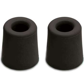 4x stuks deurstopper / deurstoppers rubber zwart 4,8 x 3,7 cm - deurbuffers / deurbuffer / stootblokje