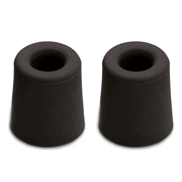 4x stuks deurstopper / deurstoppers rubber zwart 4,8 x 3,7 cm - deurbuffers / deurbuffer / stootblokje