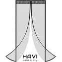 HAVI Home & Dry - Magnetisch Vliegengordijn - 100 x 230 cm - Zwart - Breedte Deur: 90cm - Lichtgewicht - Makkelijk te plaatsen