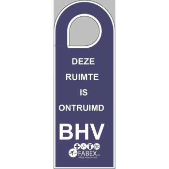 Deurhanger voor BHV ontruiming