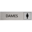 Aluminium Deurbordje Dames 165x45mm met tape