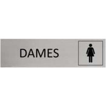 Aluminium Deurbordje Dames 165x45mm met tape