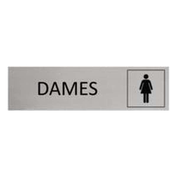 Aluminium Deurbordje Dames 165x45mm met tape