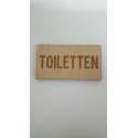 Bordje tekst Toiletten - klein