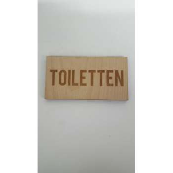 Bordje tekst Toiletten - klein