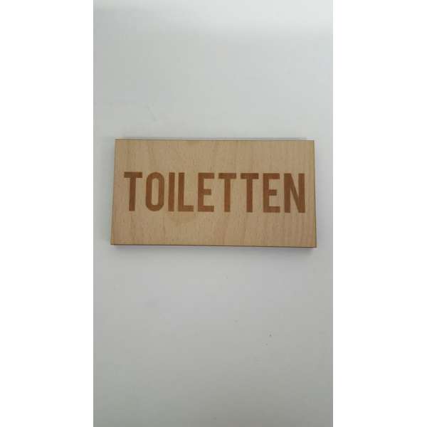 Bordje tekst Toiletten - klein