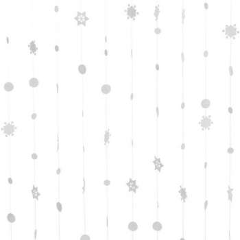 2LIF Snowfall Wit Draadgordijn deur - 90 x 250 cm