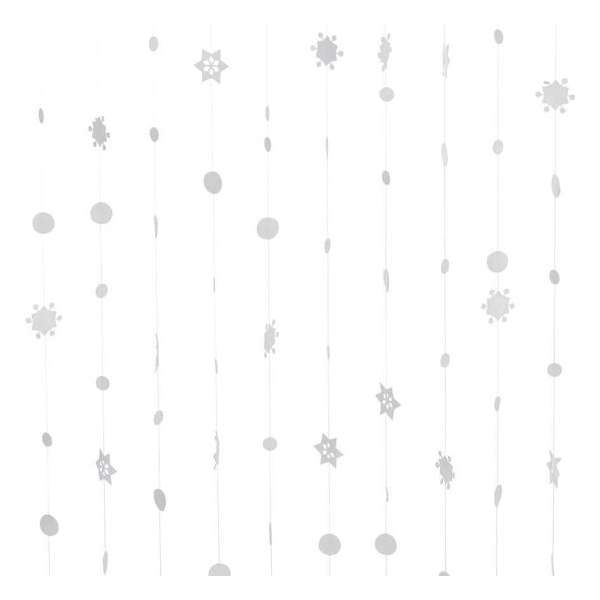 2LIF Snowfall Wit Draadgordijn deur - 90 x 250 cm