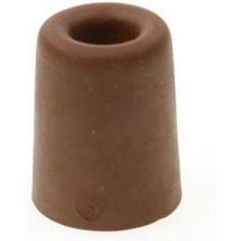 2x Deurbuffer / deurstopper terracotta bruin rubber 50 x 30 mm - deurstop