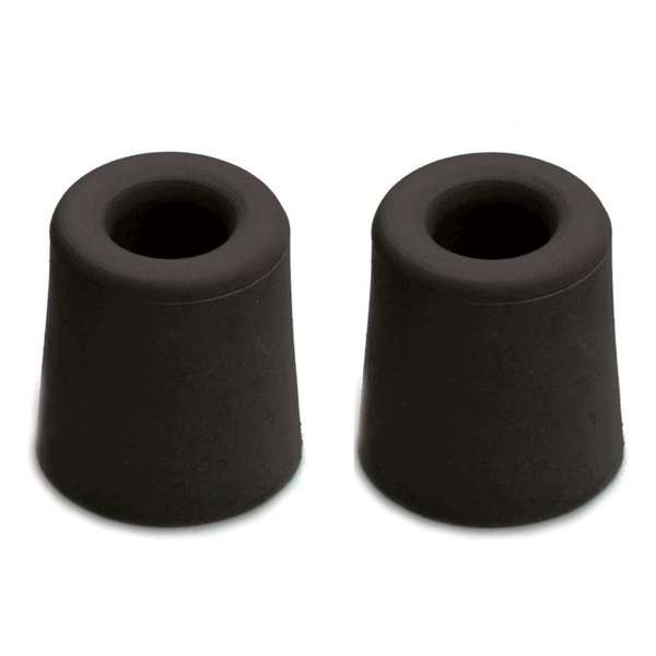 4x stuks deurstopper / deurstoppers rubber zwart 3,3 x 3 cm - deurbuffers / deurbuffer