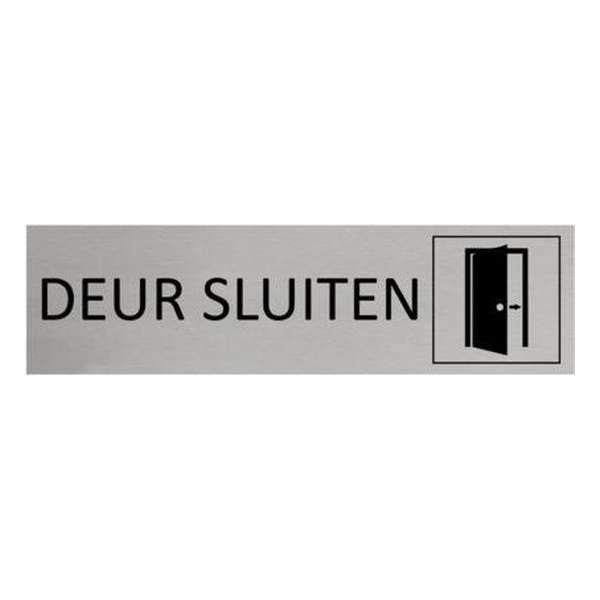 Aluminium Deurbordje Deur sluiten 165x45mm met tape