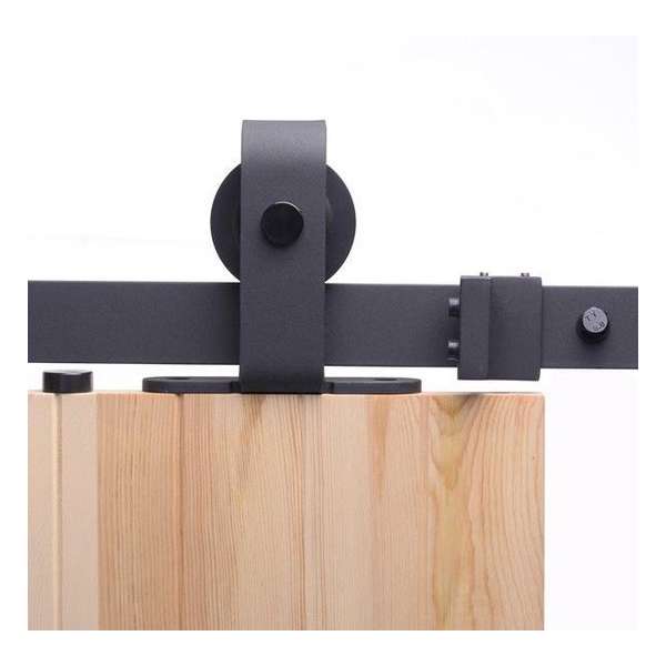 Wood & Steel ® schuifdeursysteem klein wiel topmontage complete set voor uw schuifdeur/barndoor