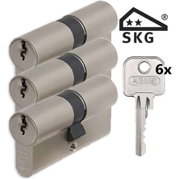 Abus E60 SKG2 - cilindersloten - 3 stuks gelijksluitend - 30/30