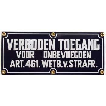 Verboden toegang bord