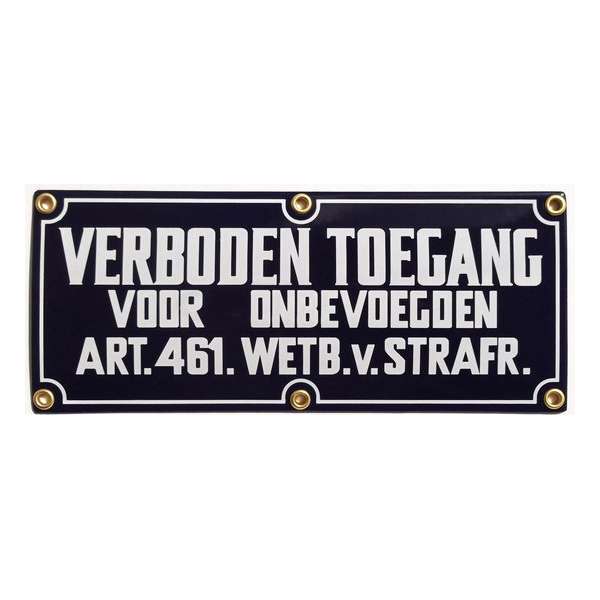 Verboden toegang bord