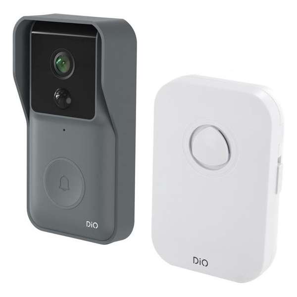 DiO DIOBELL-B02 – 100% draadloze Slimme Video deurbel met ontvanger -  Wifi + 433,92Mhz DiO 1.0