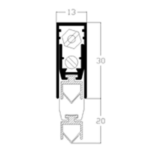 Luvema valdorpel - met rubber - Lu-TO20 - 830mm