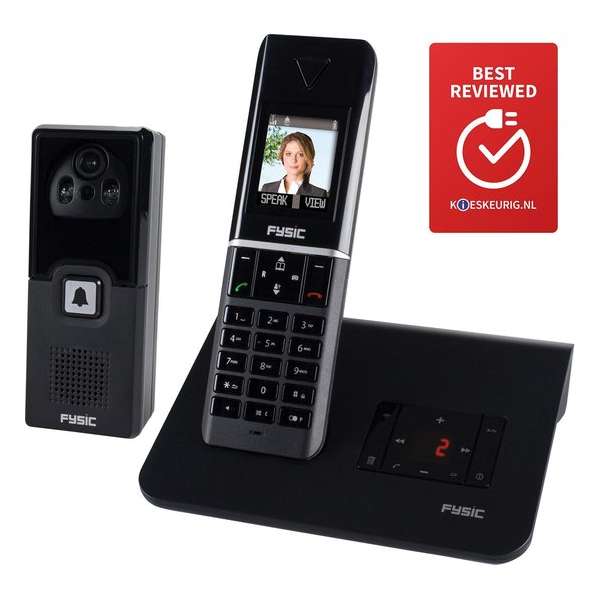 Fysic FX-6107 Telefoon & handige deur intercom met camera - Veiligheid en vertrouwen  - Zwart