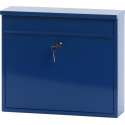 Stalen brievenbus blauw - 11x36x31,5 cm