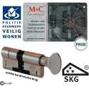 M&C anti kerntrek SKG*** K32/32 veiligheids knopcilinder met PKVW erkenning en PR08 beschermd profiel