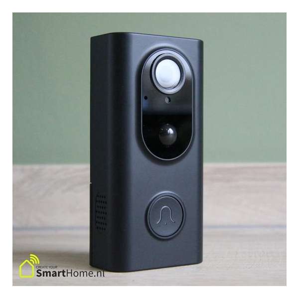 Smart Home slimme videodeurbel L16 - Wifi - Zwart - HD camera