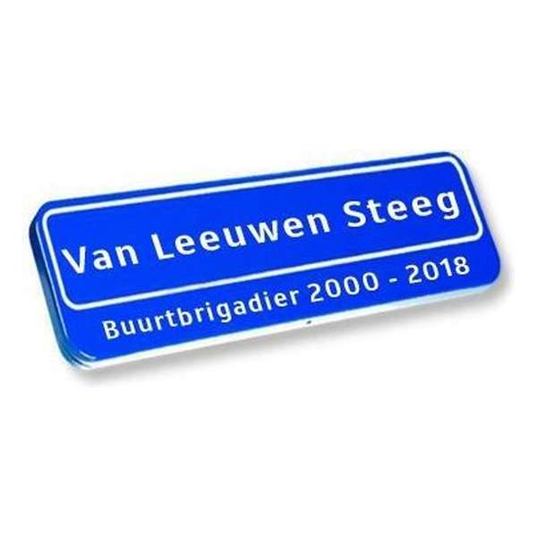 Naambordje voordeur! – Origineel straatnaambord – Naambord met eigen tekst in/onder kader 50 x 15 cm