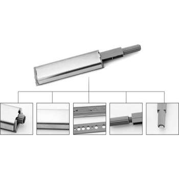 Set van 12 magnetische druksnappers voor kastdeuren (smal)